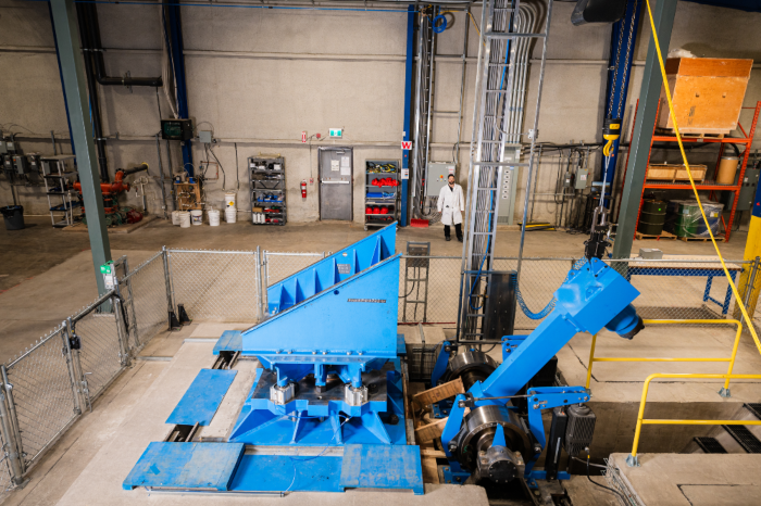 Medium Weight Shock Machine at ESL Labs used for MIL-DTL-901E certified testing of naval and defence equipment.